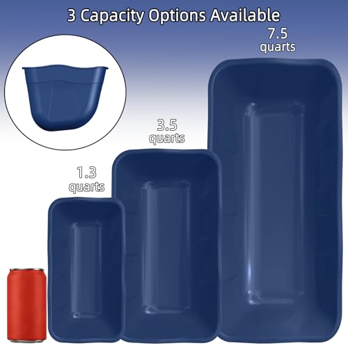 Hanging Chicken Feeders,Duck Feeder Waterer,Small Feed Trough 1.3 Quart 3 Pack,Hanging Fence Feed Trough for Poultry,Blue - color: Blue, size: 1.3 Quart (3 Pack)