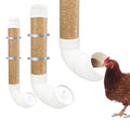 2-Pack Chicken Feeders No Waste, Chicken Feeder Kit with a Big One and a Small One, Automatic Chicken Feeder for Chicken Coop, PVC Gravity Poultry Feeders for Chickens, Ducks, Turkeys, Geese