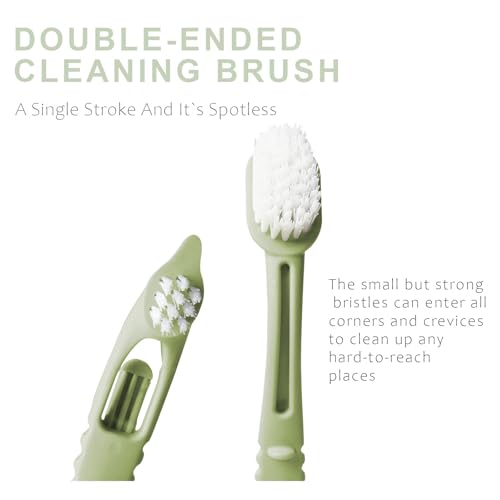 Bird Cage Cleaning Brush with Long Ergonomic Handle - Durable Bristlesfor Cleaning Parrot Cages, Kennels, and Perches,Removes Poop and Keeps Bird Cages Fresh,Essential Bird Cage Accessory