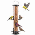 CHILDLION Tube Feeder, Squirrel Proof Bird Feeders for Outside,Hanging 6 Port Tube Bird Feeder Transparent Finch Bird Feeder for Attracting Birds in Your Lawn, Garden, Balcony (20 inch - 1 Pack)