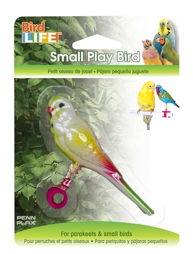 Penn-Plax (BA509 Acrylic Bird Figure, Small Size on Spring | Easily attaches to cage | Give Your Bird a new Friend