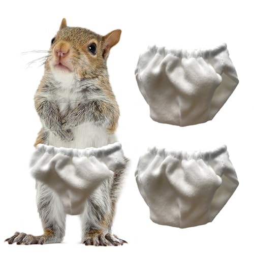 2PCS Small Pet Diapers,Adjustable Sugar Glider Diapers Climbing Diapers,Washable,Specially Designed for Use on Pet Squirrels Small Medium Guinea Pig. (White, M) - color: White, size: M
