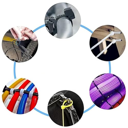 Zip Ties, 100pcs Purple Zip Ties 8 Inch, Plastic Ties Small Zipties Cable Tie Wraps, Multi-Purpose Cable Management Ties, Self-Locking Ziptie for Office and Home(Can bear 30lb) - color: Purple, size: 8" (100 Pack)