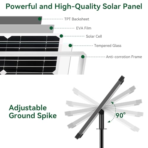 Solar Water Pump Fountain,20W Solar Fountain Pump 320GPH Solar Powered Water Pump with Adjustable Flow, PVC Tubing and 16.4ft Cord Length for Ponds, Garden, Waterfall, Fish Pond - size: 20W