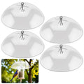 4 Pcs 10.2 Inch Plastic Bird Feeders Dome Cover for Hanging Hummingbird Feeder Weather Guard Protective Dome Squirrel Baffle for Bird Feeder Pole Covers(Clear) - color: Clear