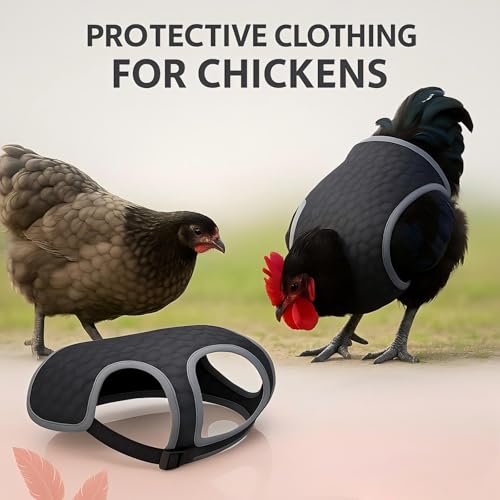 Chicken Saddles for Hens 1PC, Chicken Apron Back for Protection with Adjustable Strap, Waterproof, Easy to Wear - Orange Red