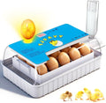 Incubators for Hatching Eggs 15-35 Eggs Incubator with Automatic Egg Turning and ℉Temperature Display LED Candler Poultry Incubator for Hatching Chicken Duck and Quail Incubator (Blue)