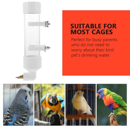 balacoo Bird Water Dispenser Automatic Bird Waterer for Cage Cage Water Feeder with Continuous Supply 9.84 X 1.96 X 1.96 in 1 Pack