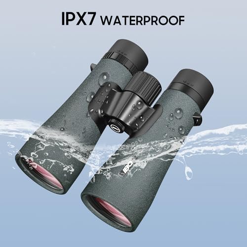 12x50 UHD Binoculars for Adults High Powered with Upgraded Phone Adapter - Large View, Lightweight, IPX7 Waterproof, BAK4 Prism - Binoculars for Hunting Bird Watching Cruise