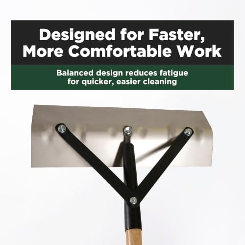 Scenic Road 18" Reversible Steel Blade Scraper 58" Handle USA (SRSS18) - size: 18-inch Stainless Steel