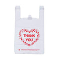 LazyMe Thank You Plastic Bags with Handles, T Shirt Bags 12x20 Inch, 50 Ct | Plastic Grocery Bags for Small Business, Retail Stores and Merchandise, Bolsas De Plastico Para Negocio - color: 50pcs