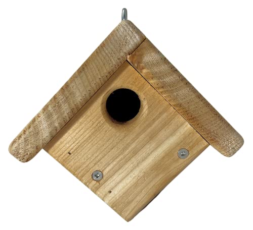 DutchCrafters Small Diamond Cedar Wood Wren Birdhouse, Outdoor Wooden Bird House, Hanging Mount Birdhouse for Outside - Amish Made in USA