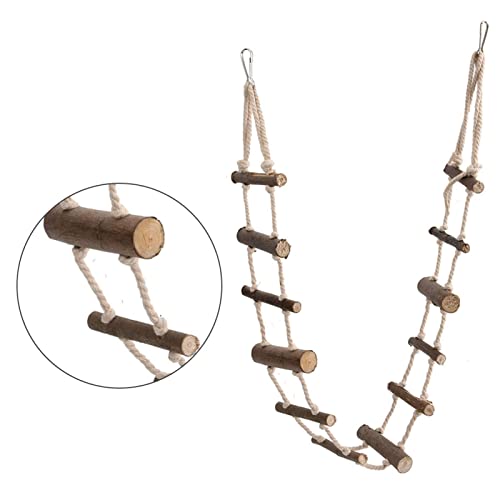 Bird Ladder, Hamster Ladder, Squirrel Toys. Hamster Bridge Squirrel Cage Accessories, Rope Climbing Toys