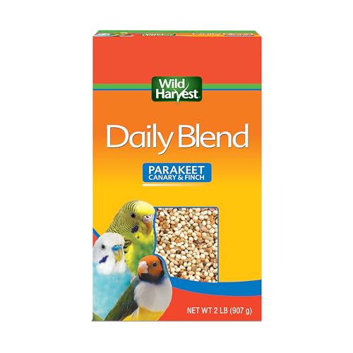 Wild Harvest Daily Blend for Parakeet, Canary, Finch & Small Birds, 2 Pounds (Pack of 4) - size: 2 Pound (Pack of 4)