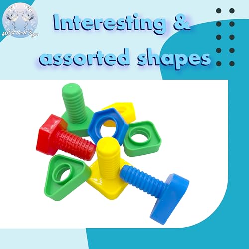 1059 Pk4 Jumbo Bird Bolts - Brightly Colored Plastic Interactive Foot Toys, Big Chunky Pieces, Easy to Turn, Excellent for Medium Size Pets Like African Grey Cockatoo Amazon