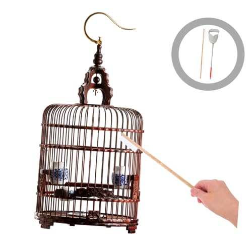 2-Piece Bird Cage Cleaning Set Pet Cage Brush Dropping Scoop Multi- Cleaning Tool