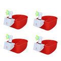 Automatic Poultry Fount, Large Drinking Bowl, Universal Red PP Poultry Waterer with Grooves for Water Conservation, Ideal for Chicken Duck Goose Quail Bird Cat Dog