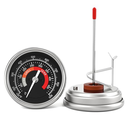 Replacement Thermometer, 150-900°F Grill Temperature Gauge, 3.3" Dial Size & Waterproof Temperature Gauge, for Big Green Egg Grills