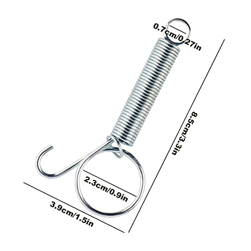 20PCS Spring Latch Hook for Cage Spring Cage Latch Metal Finger Spring Door Hook for Fixing Rabbit Birds Dog Cat Parrot Small Animal (3.34Inch) - size: 3.34Inch