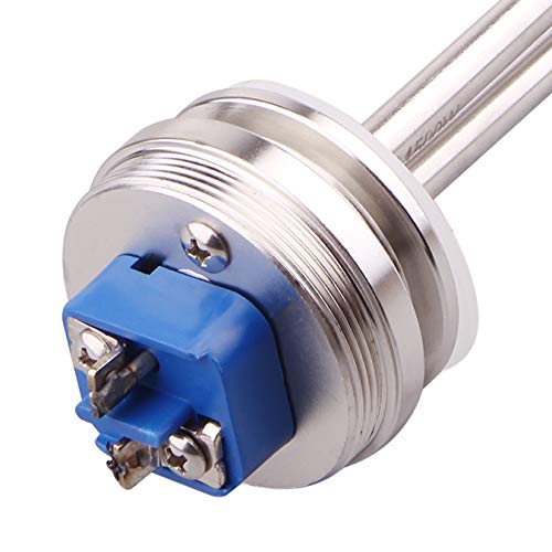 DERNORD 1.5" Inch (OD50.5mm) Tri-clamp Foldback Heating Element Stainless Steel Immersion Water Heater (120V 1500W) - size: 120V 1500w