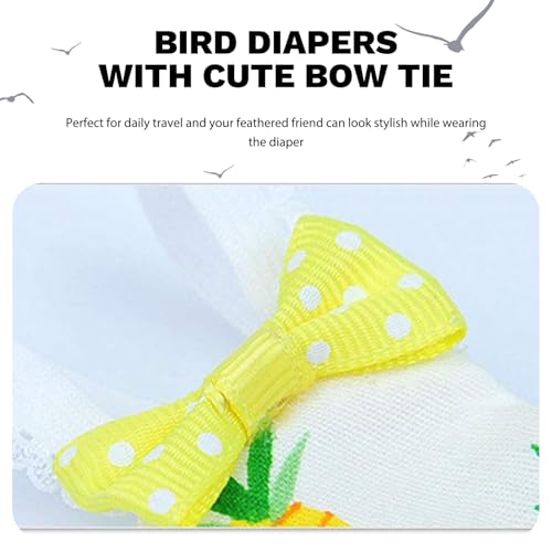 QBLEEV Bird Diaper Flight Suite, Reusable Parrot Nappy Cockatiel Clothes | Soft & waterproof inner layer, cute pigeon pants urine wet suit costume for conure macaw african budgies sun parakeet - color: Watermelon, size: S