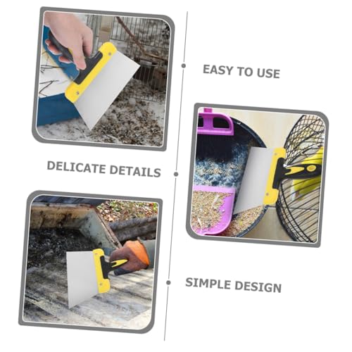 MERRYHAPY Stainless Steel Bird Droppings Scraper Cleaning Tool for Efficient of Poop and Bird Waste from Cages and Surfaces Cleanup