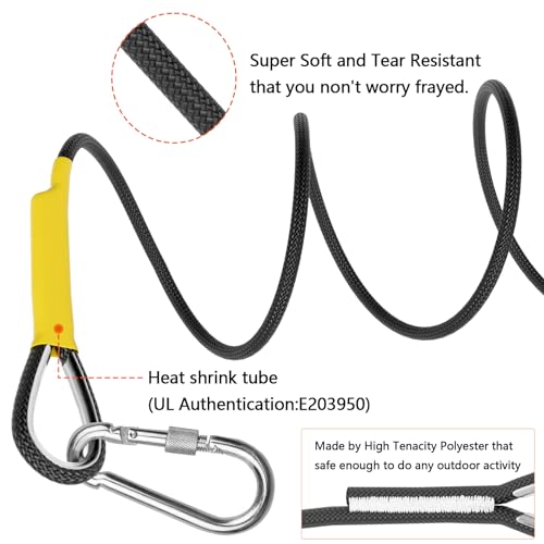 X XBEN Outdoor Climbing Rope 10M(32ft) 20M(64ft) 30M(96ft) 50M(160ft) 70M(230ft) 152M(500FT) 352M(1000FT) Static Rock Climbing Rope for Escape Rope Ice Climbing Equipment Fire Rescue Parachute - color: Black, size: 1/3 Inch x 32 Feet