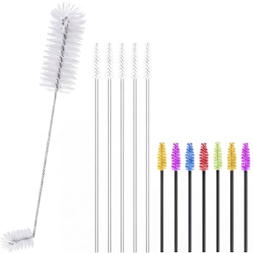 37 Pieces Hummingbird Feeder Cleaning Brush 3 Size Mini Nylon Tube Brushes Set 2 in 1 Double Headed Hummingbird Brush Cleaner for Bottles Tubes Jars Bird Feeder(White) - color: White