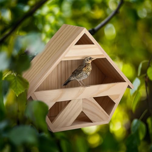 Weysat Cedar Dove Nesting Box Solid Wood Mourning Dove Nest Box for Outside Pigeon Finches and Wild Birds Roosting and Nesting Platform Birdhouse Outdoor DIY Garden Decoration