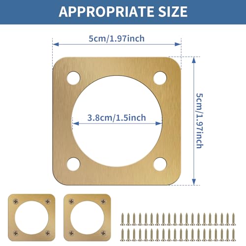 10Pcs Bird House Guard with Copper Portal 1 1/2 Inch Opening, Rustproof Metal Bluebird House Predator Guard with Screws, Woodpecker & Squirrel Proof Birdhouse Hole Protector for Outdoor Nesting Box