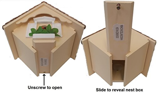 Home Bazaar Hand-made Little Wren White Bird House - Hanging Bird House - Home Decor