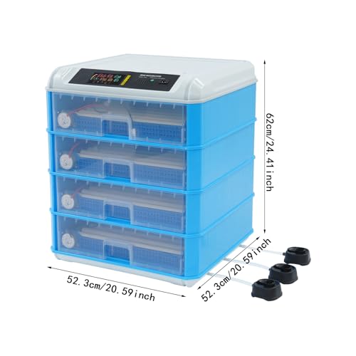 Egg Incubator 200-240 Digital Poultry Hatcher Machine 110V 80W Automatic Egg Incubator with Automatic Egg Turning & Temperature Control, Incubator for Chicken Duck Goose Quail Bird Hatching
