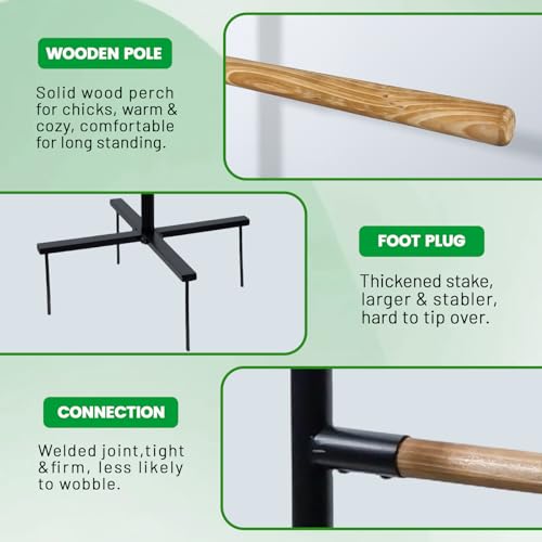 Yohsnor 58 Inch Chicken Perch Sturdy Durable Roosting Bars for Chickens | Multi-Functional Walk-In Coop Run Toy,Wear-Resistant Safe Perch,Resting & Playing Toy for Chickens,All Poultry & Pet Parrots
