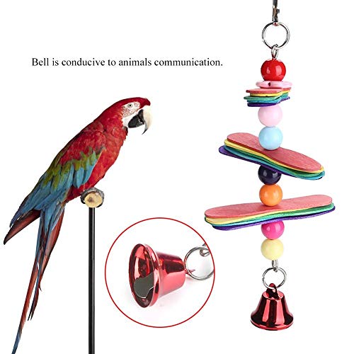 Birds Swing Toys, Hanging Parrot Chewing Toy Bird Bells Toy for Birds Parakeet Cockatiel Bird Lover Chewing Grind Teeth Pet Cage Supplies