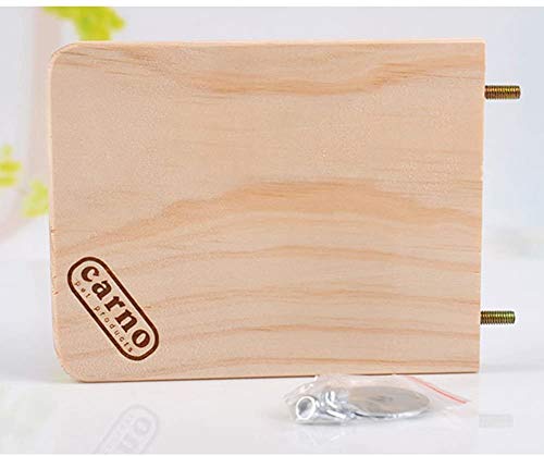 Litewoo Bird Wood Perch Platform Stand Shelf for Parrot Budgie Parakeet, M | Natural wood, smooth sanded surface for chew/stand, for small-medium birds/cockatiel/conure/cockatoo/cage, 7.09x5.12x0.59in