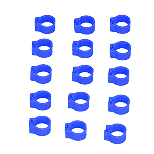 Omabeta Pigeons Leg Rings, Durable Plastic Construction Lightweight Easy to Install and Clean, Pigeons Leg Rings, for Pigeon Identification, Dark Blue, 8mm, 100 Pieces - color: Dark Blue