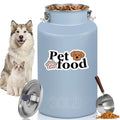 30lb Stainless Steel Dog Food Storage Container with Lid and Scoop | Airtight Metal Pet Food Storage, Large Capacity, Durable, Rust-Proof, Moisture-Proof, Keeps Kibble Fresh for Daily Use - size: Large