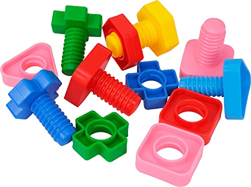 3505 Pk6 Huge Nuts and Bolts Colorful Enticing Large Screw Interactive Foot Beak Throw Parrot Cockatoo Amazon African Grey Macaw Hyacinth