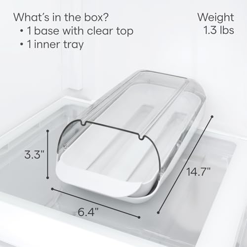 YouCopia FridgeView Rolling Egg Holder, BPA-Free Stackable Eggs Organizer with Removable Tray for Refrigerator Storage