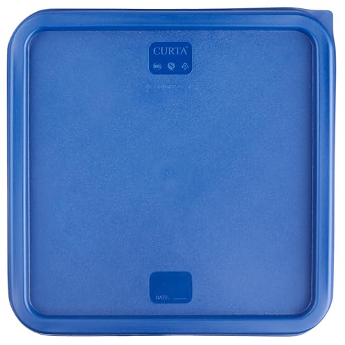 8-Pack 18 Qt NSF Clear Polycarbonate Food Storage Containers with Blue Lids - Square, Commercial-Grade, Freezer & Dishwasher Safe, Stackable - color: 18.0 Qt 8-Pack(Blue Lids)