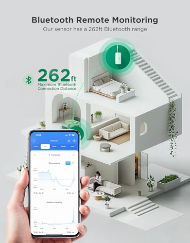 GoveeLife 2.0 WiFi Hygrometer Thermometer with Gateway, Mini Sensor 3-Pack | Temperature and humidity monitor with APP alert, 2yr data & battery, indoor for wine cellar/bedroom/basement, 2.4G Wi-Fi only - style: BT Gateway + 3 Sensor