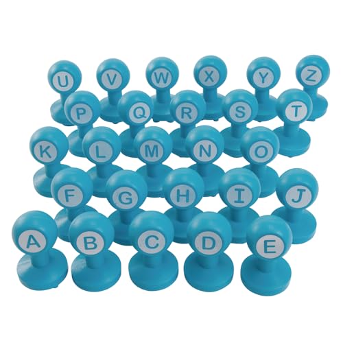 Colorations Alphabet Dough Stampers, 26 Uppercase Letter Stamps | For Toddlers & Preschoolers, Learn ABCs & Spelling, Play Dough Creative Play for Classrooms, Daycare, School & Homeschool