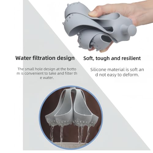 Silicone Egg Boiler Rack, Freestanding Egg Boiler,egg boiler holder,Silicone Boiled Egg Cooker,Storage and Egg Rack for Making Soft or Hard Boiled Eggs,Holds 6 Eggs, for Cooking Kitchen Gadget, Gray