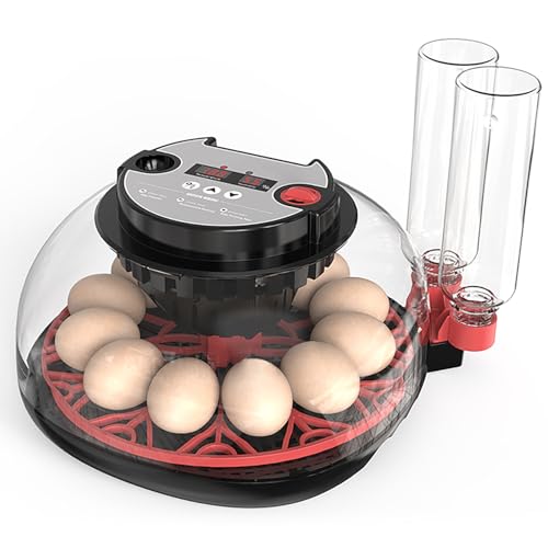 Smart Chicken Incubators for Hatching Eggs with Automatic Turner Small Poultry Duck Quail 12 Egg Incubator Temperature Control Display Hatcher Machine (M12 Pro) - color: M12 Pro