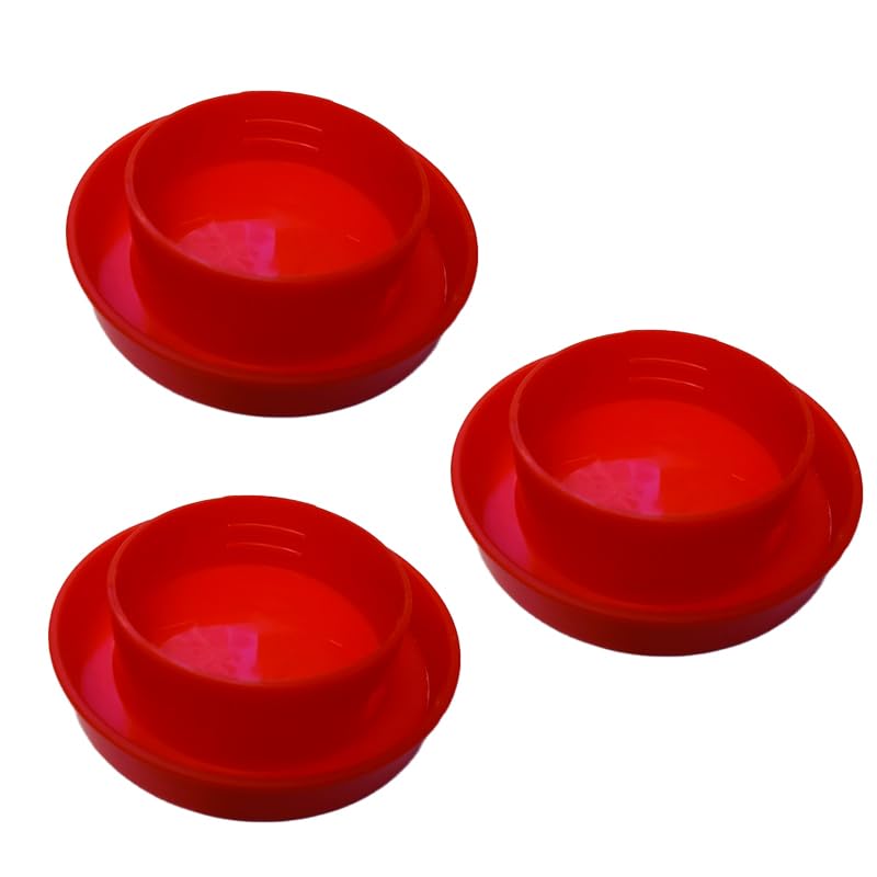 Quail & Chick No-Drown Water Base by NWQuailFarm (RED) - color: RED