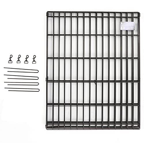 MidWest 18-Inch Exercise Pen, No Door, 16 Sq Ft Play Area | for Indoor and Outdoor Use, No Door Design for Maximum Security, Easy to Set Up, Foldable Playpen - color: Black No Door, size: 18"H