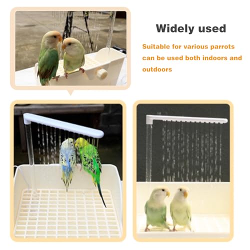 Parrot Bathtub Bird Automatic Bath Shower,Large Bird Shower Fountain Indoor Bathtub with Running Water, Contains USB and Pump,for Pet Birds, African Grey, Cockatiel, Conure, Budgie, Lovebird(Green) - color: Green