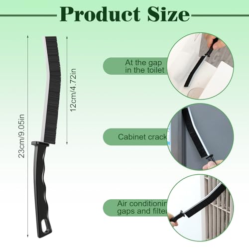 Hard Bristle Crevice Cleaning Brush, 5 Pack Gap Brush for Kitchen Bathroom | 5 pack hard bristle crevice brushes for small gaps, ideal for kitchens, bathrooms, window tracks, tiles, and faucets