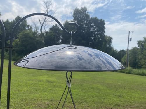 13" Bird Feeder Rain Guard, Hummingbird Feeders Shade Dome Cover, Hanging Baffle for Bird Feeder Pole,Smart Birds Feeder Umbrella (Black), 1 Pack - color: Black, size: 13Inch / 1 Pack