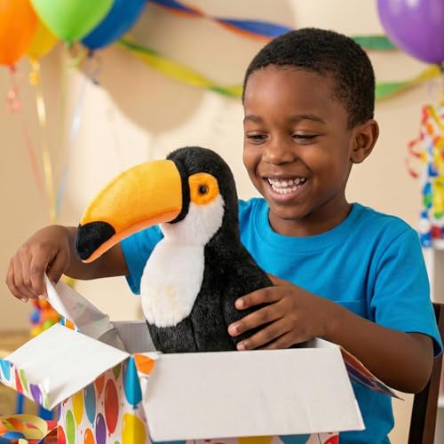 Toucan Plush Toy - Realistic 11.5inch Black Toucan Stuffed Animal, Cute Bird Toucan Plush as Gift for Your Friends - style: Toucan